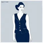 navy sleeveless vest image